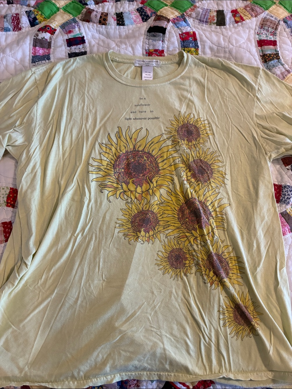 Urban Outfitters Project Social T Sunflower Graphic Crewneck T-Shirt One size